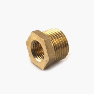 Brass Hexagon Reducing Bush 1/2" BSP TM x 1/8" BSP PF
