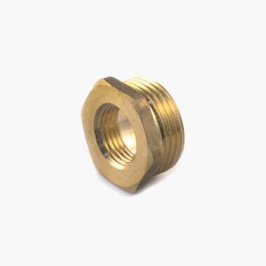 Brass Threaded Hexagon Bush 1/2" BSP PM x 1/4" BSP PF