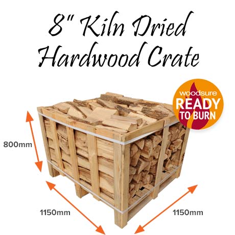Kiln Dried <strong><span style="color: #02e402;">Birch</strong> Hardwood - Large Crate 8 Inch