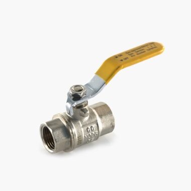 Gas Ball Valve - 1/2" BSP PF Yellow Lever Handle