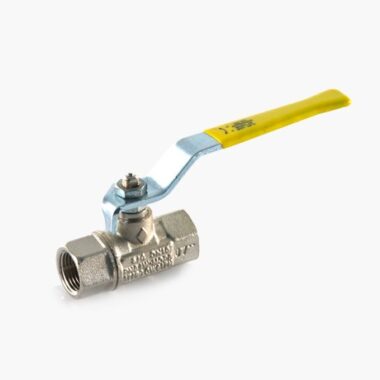 Gas Ball Valve - 1/2" BSP TF Yellow Lever Handle