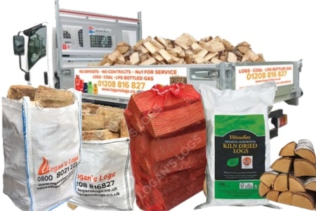 Kiln Dried Birch Hardwood Logs 10 Inch